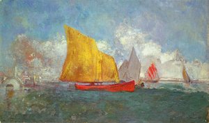 Yachts dans une baie - Odilon Redon